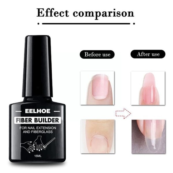 15ml Nail Extension Gel Fiber Build Glue Gel Repair Fiberglass Decorating DIY Nail Nail Lime Art Nail