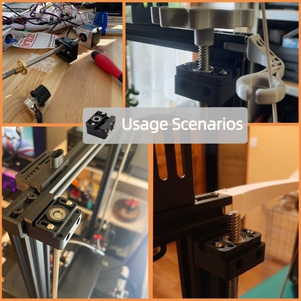 Z Axis Lead Screw Fixing Block Plast Blocks 3D Printer Lead Screw Fix Mount