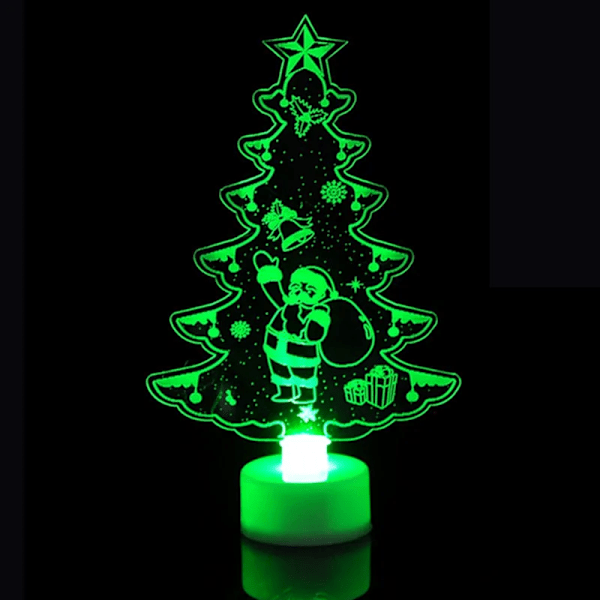 LED jul pynt natt lys blinker jul nissen snømann jul tre lys lampe