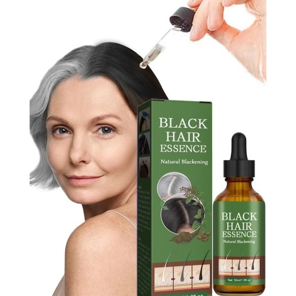 Anti grå hår essens hår sverting serum hvit hår behandling hvit til svart hår reparasjon pleie