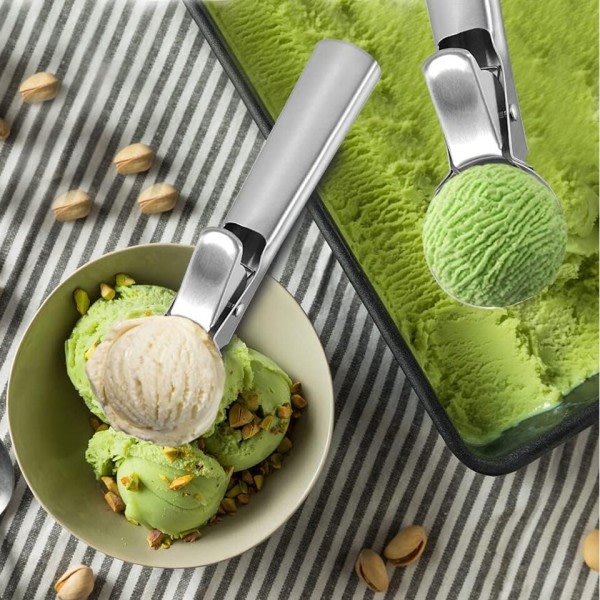 Is Scoops Rustfrit Stål Is Cream Graver Non-stick Frugt Is Kuglemager Husstand Vandmelon Is Ske Værktøj
