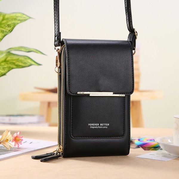 Dame taske håndtasker blødt læder små punge touch skærm mobil telefon pung mode crossbody skulder tasker