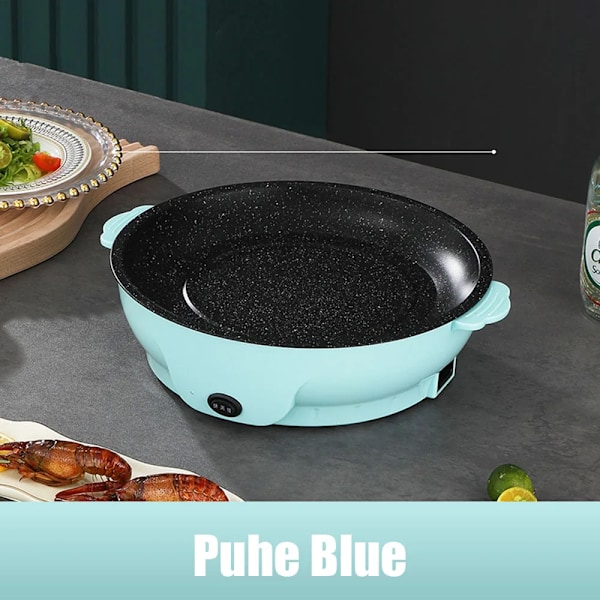 220V Multifunktion Elektrisk Stek Panna Panna Icke-klibbig Grill Frys Bakning Stek Panna Spis