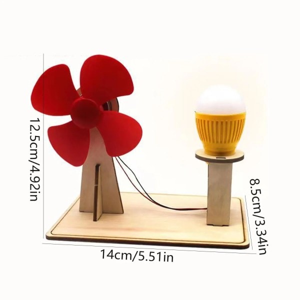 Trä vind generator modell barn vetenskap leksak rolig teknik fysik kit pedagogiska leksaker