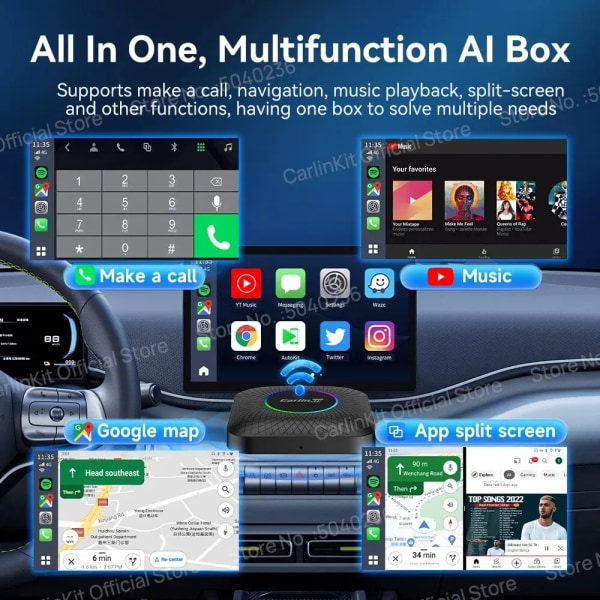 CarPlay TV Box Android Auto Wireless Carplay Adapter 8GB 128GB