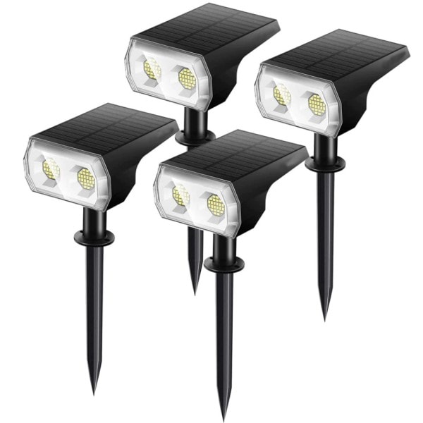 48 LEDs Solar Ljus Utomhus Landskap Spotlights,  2 In 1 Trådlös Vattentät Utomhus Solar Spotlights