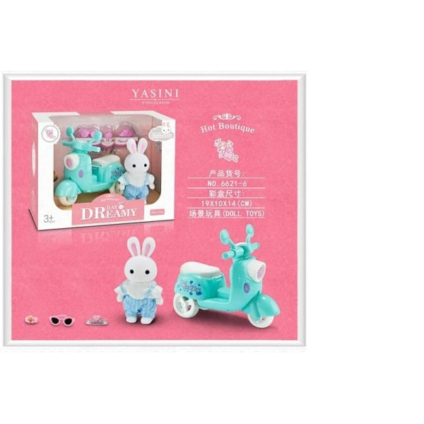 Liten kanin byrå härlig scen lek leksaker simulering modellering barn födelsedag gåva