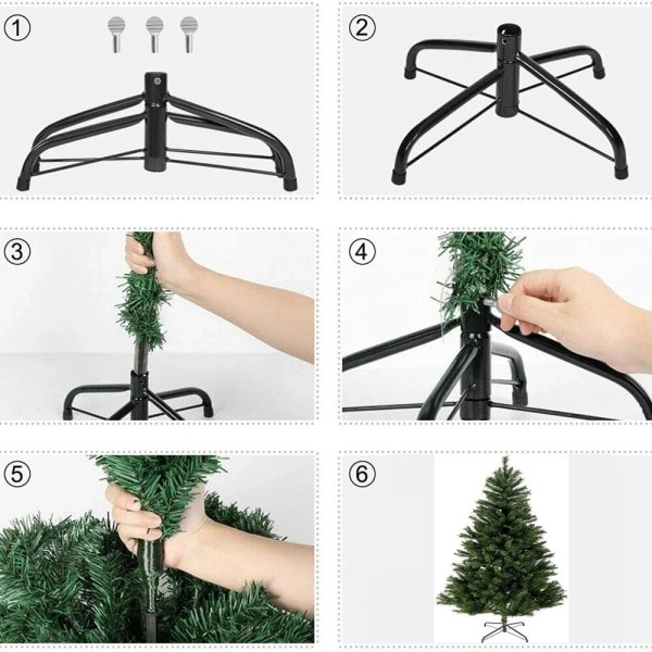 Kunstig PVC juletre  grønn stor gran jul furu tre