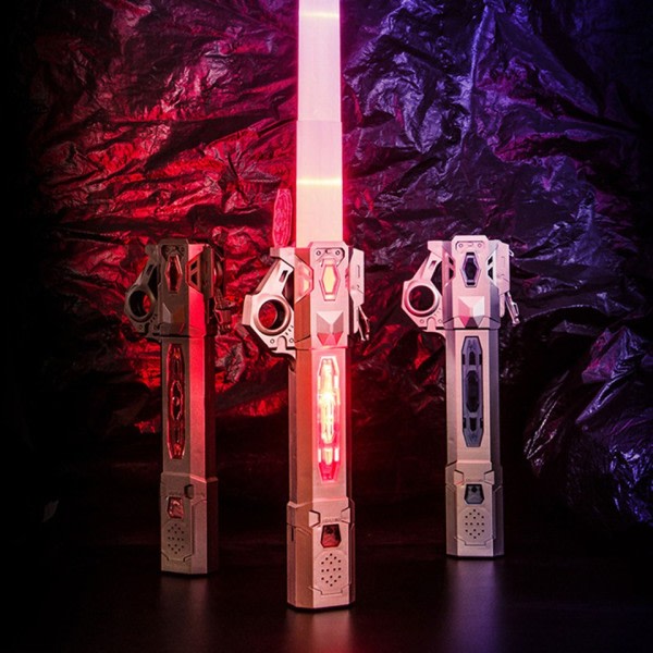 RGB laser miekka sisäänvedettävä salama valomiekka lelut käsi spinneri