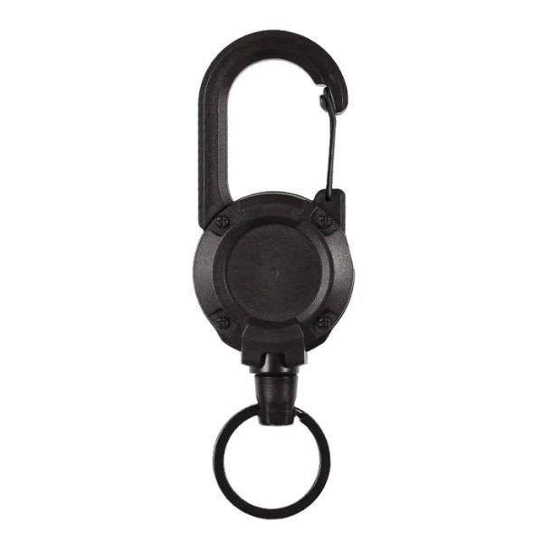 Automatisk Infällbar Wire Rep Luya Taktisk Nyckelring Klämma Drag Rekyl Sportig Nyckel Ring Anti Förlorad ID Kort hållare