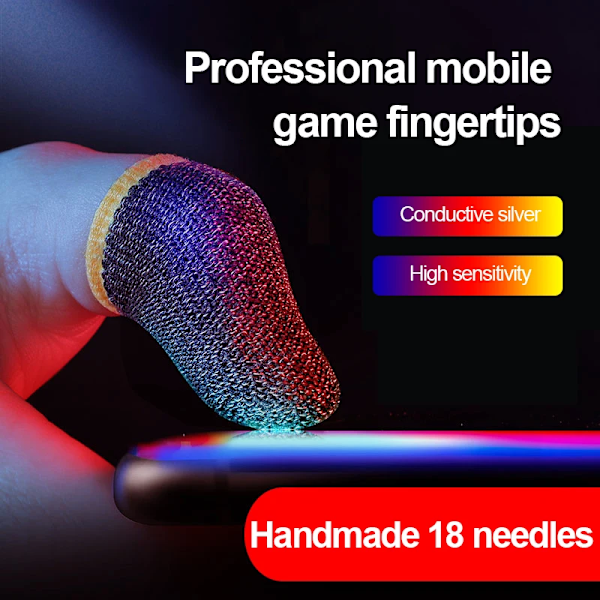 Icke-skrapa Touch Skärm Gaming Tumme Handskar Gaming Finger Sleeve Spel Controller Svettproof Handskar
