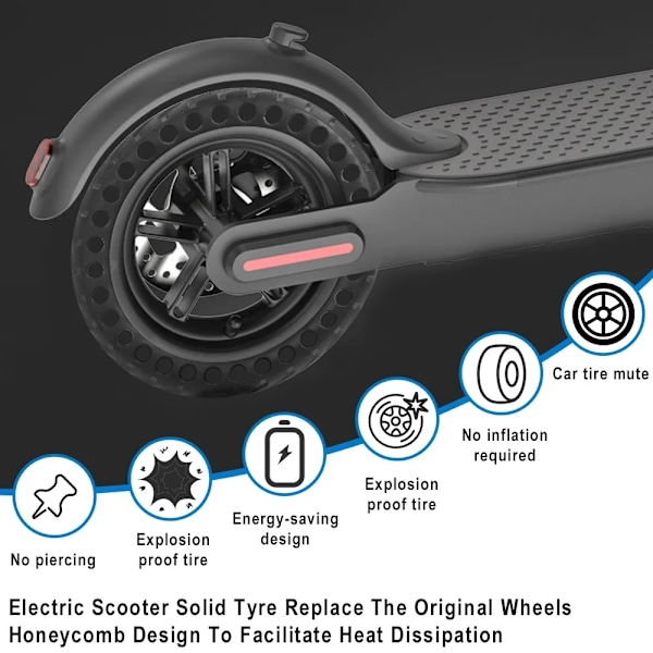 Slitstarkt Solid Däck för Xiaomi M365 Pro Elektrisk Scooter