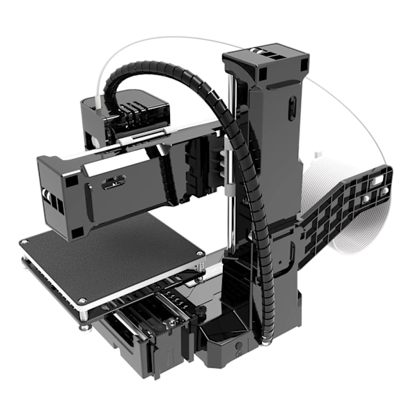 K9 Mini 3D Skriver Enkel å bruke Entry Level  Gave 3D Printer FDM TPU PLA Filament 1,75mm Sort