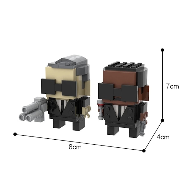 MOC tilbage til Den fremtidige læge Brown martyed Brickheadz Building Blocks set film action figurer
