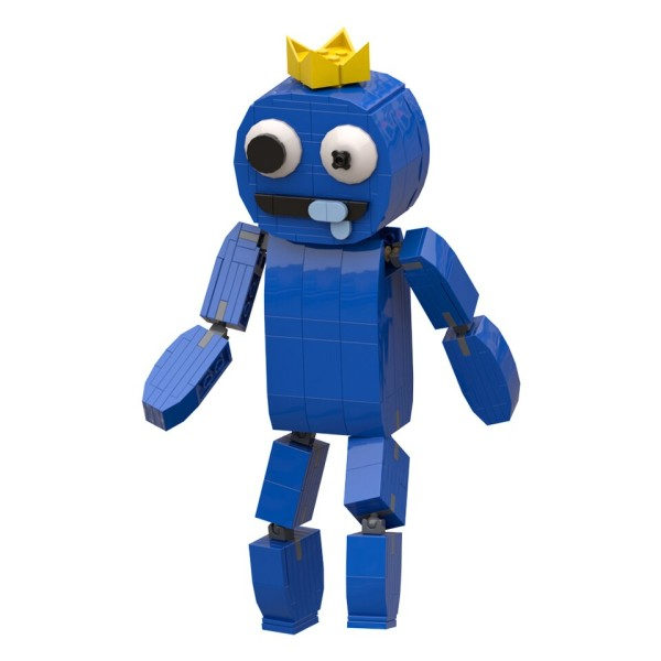 Kreativitet Blå Monster Building Block Kits Rainbowed Venner Rædsel Spil Action Figur