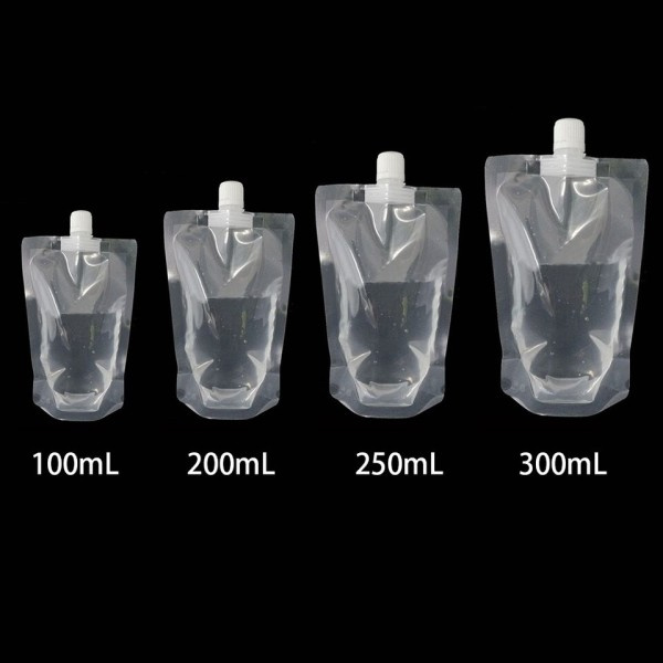 Gjennomsiktig plast poser med drikke pose forseglet gjenbrukbar drikke juice melk kaffe reise arrangør pose