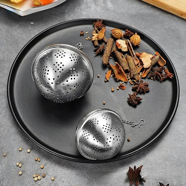 304 Ruostumaton teräs Tee Haude Pyöreä Lukitus Mauste Tee Pallo Siivilä Mesh Infuser Tee Suodatin Siivilä Keittiö tarvikkeet