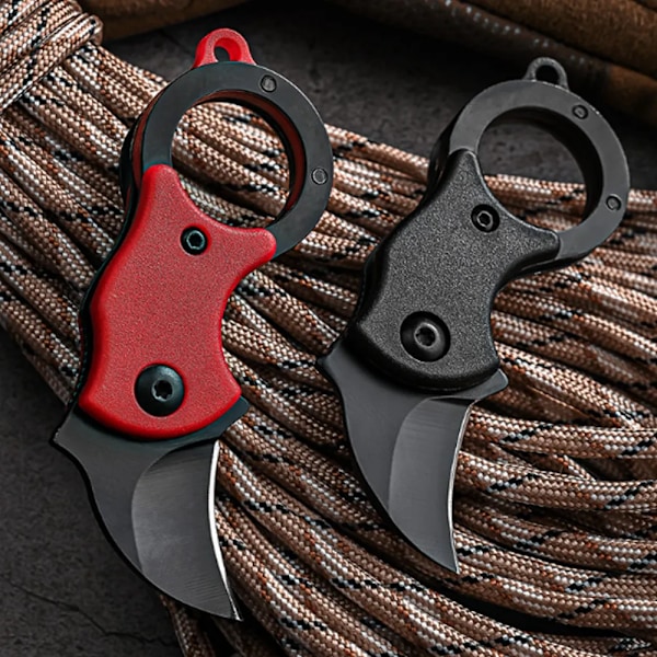 Mini  Nøglering Lomme Kniv Rustfrit Stål Camping Små Mini Bærbar Kniv Peeler
