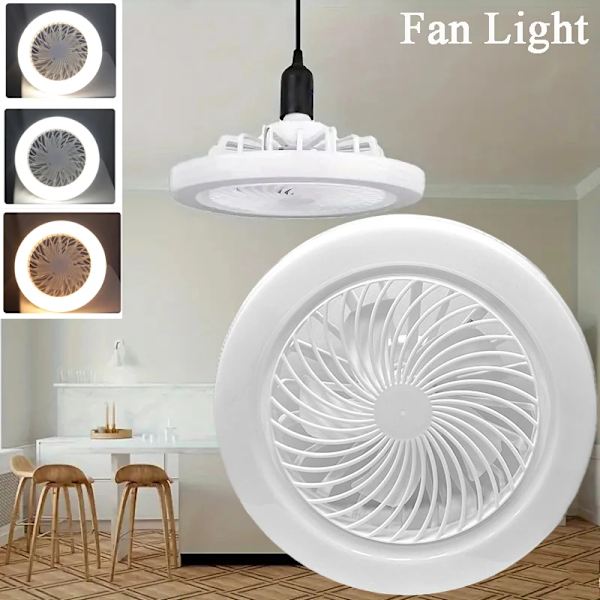 2-i-1 Tre-växlad läge LED Fläkt Ljus LED Lampa Bead E27 Screw Fläkt Light