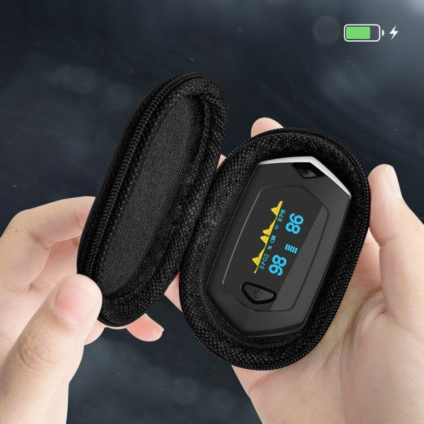 Medicinsk uppladdningsbar digital fingertoppar puls oximeter blod syre mättnad mätare