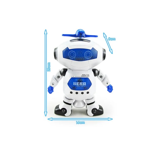 Space Dancer Smart Humanoid Robot Leksak Med Ljus Ljud Musik Barn Husdjur Elektronik Walking Leksaker