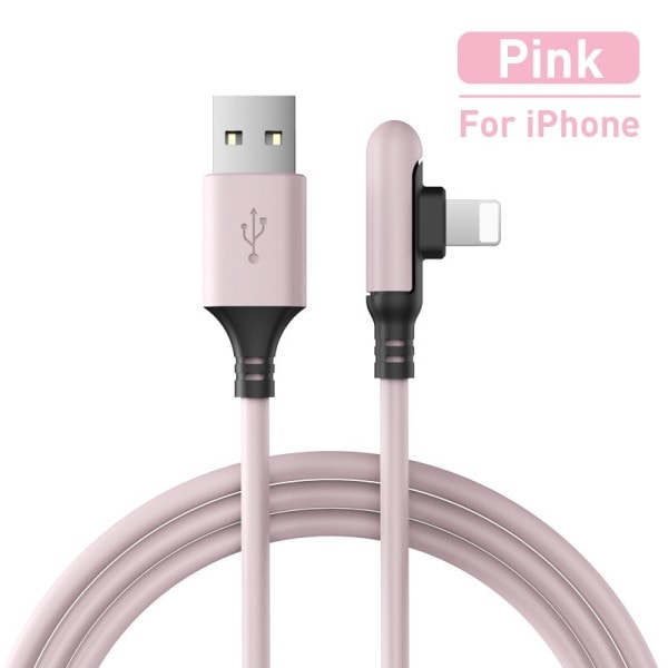 90 grader USB kabel For iPhone 14 13 12 11 Pro Max XR XS 8 7 6s 5s Rask lading lader data kabel