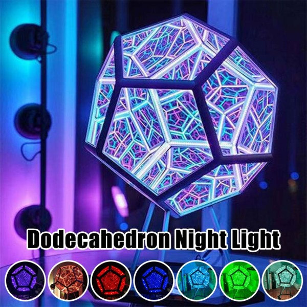 Joulu Sisustus Yö Valot Creative Cool Infinite Dodecahedron Creative Cool Color Art Lights