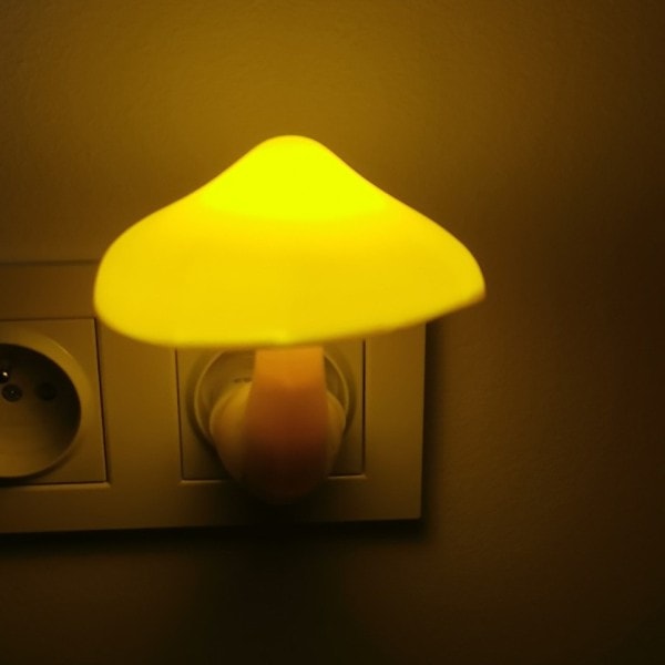 LED Natt Lys Sopp Vegg Lampe EU Plug Lys Kontroll Induksjon Energi sparing Miljøbeskyttelse