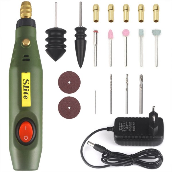 Bärbar mini läder polering elektrisk slip roterande bit slip kant polerare kit