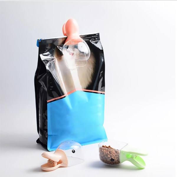 Plast Kjæledyr mat Scoop Andnebb Multi-Purpose Katter Fôr Hunder Kjøkken Måleskjeer