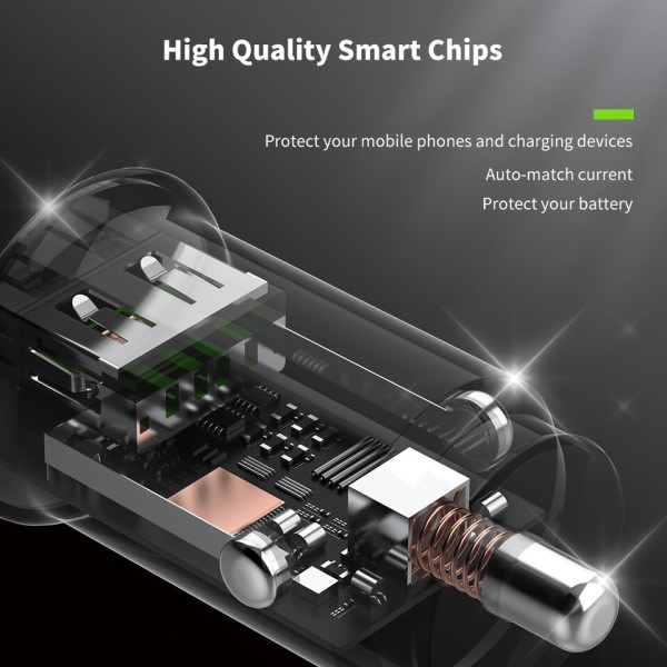 USB Bil Oplader Hurtig Opladning PD QC3.0 FCP AFC Type C 18W Hurtig Bil USB Oplader