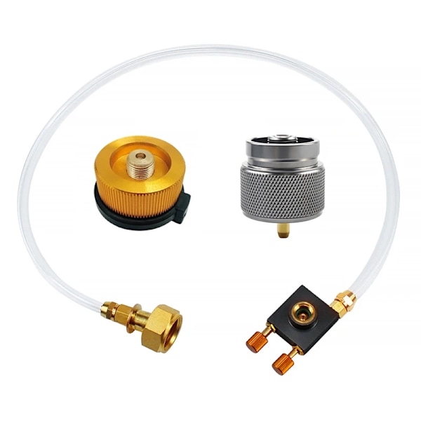 Utendørs camping gass komfyr propan påfylling adapter gass flat sylinder tank kobling