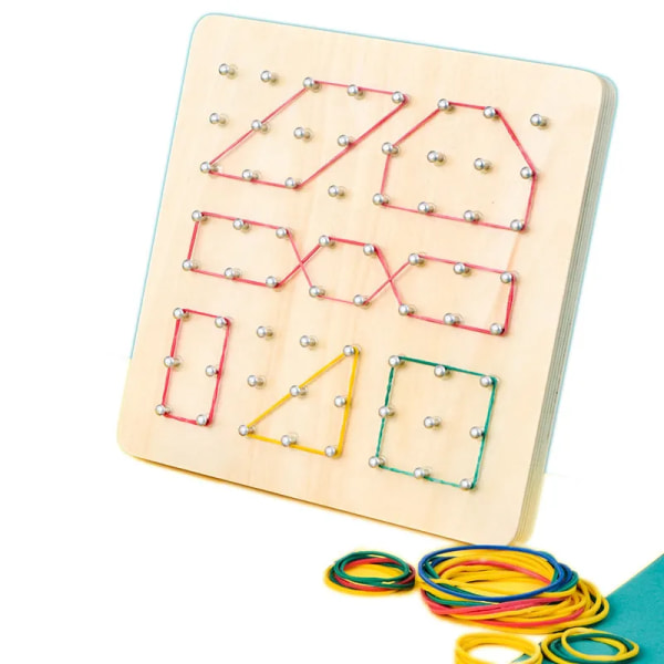 Montessori Baby Creative Lelu Grafiikka kumi solmio naula laudat korteilla
