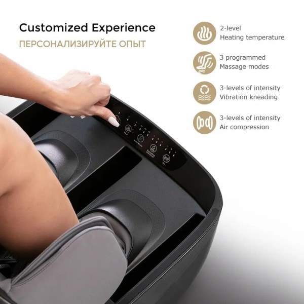 2 i 1 fod og ben massager maskine foldbar osmann kalv luft kompression shiatsu rulle vibration massage med varme K68