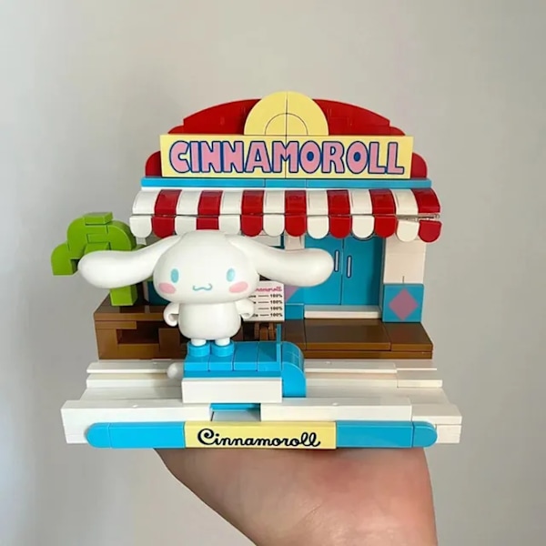 Kuromi Cinnamoroll Mymelodi Figur Byggnad Klossar Klossar Kt Katt Anime Montering Action Figurer Set Leksaker