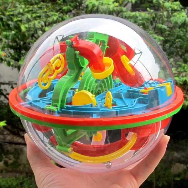 100 Step 3D Magic Maze Intellect Pall Labyrinth Sphere Globe Lelut Lapsille Koulutus Aivot Testeri