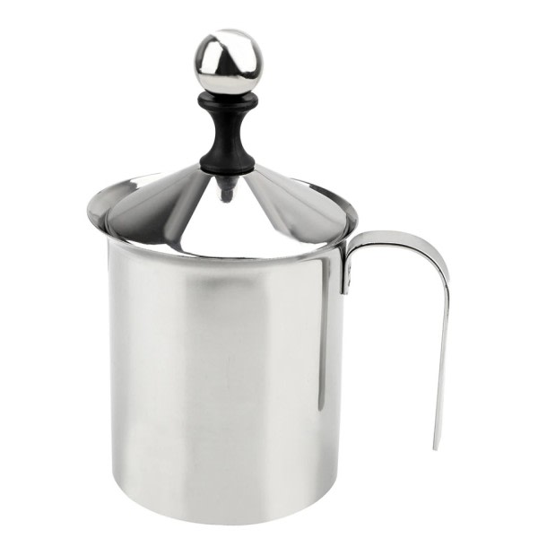 Manuell melk skummer melk skum netting kaffe skummer rustfritt stål dobbel netting melk krem