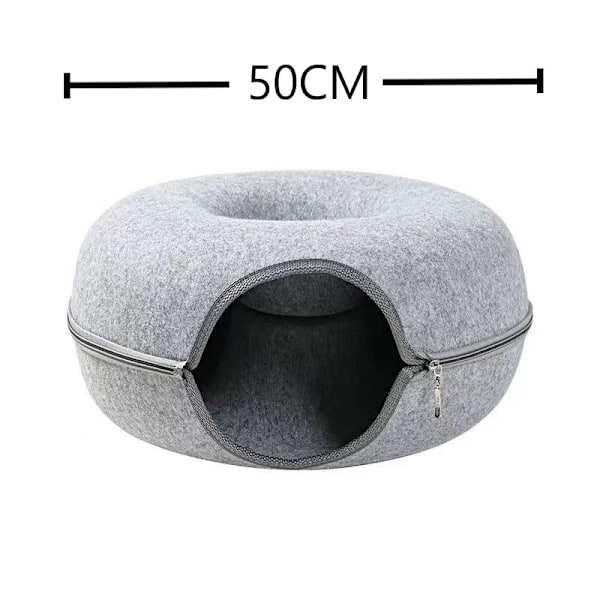Donut Husdjur Katt Tunnel Interaktiv Lek leksak Katt säng Dubbel Use Illrar Kanin Säng Tunnlar Inomhus leksaker