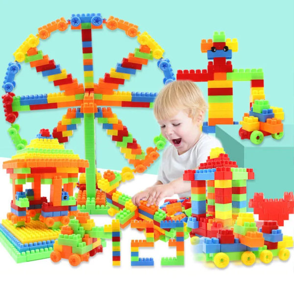 Samler partikler farverigt mursten legetøj kreativt gør-det-selv mursten bulk sæt legetøj