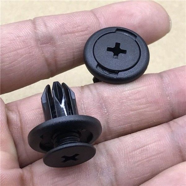 100 kpl 8mm muovi niitit kiinnikkeet ruuvi auto puskuri lokasuoja musta niitti auto kiinnitys klipsit
