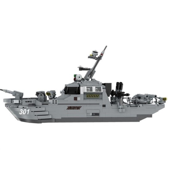 Sotilas sarja WW2 Monitoimi rannikko fregatti tee-se-itse malli sotilas toiminta figuurit rakennus palikat lelut