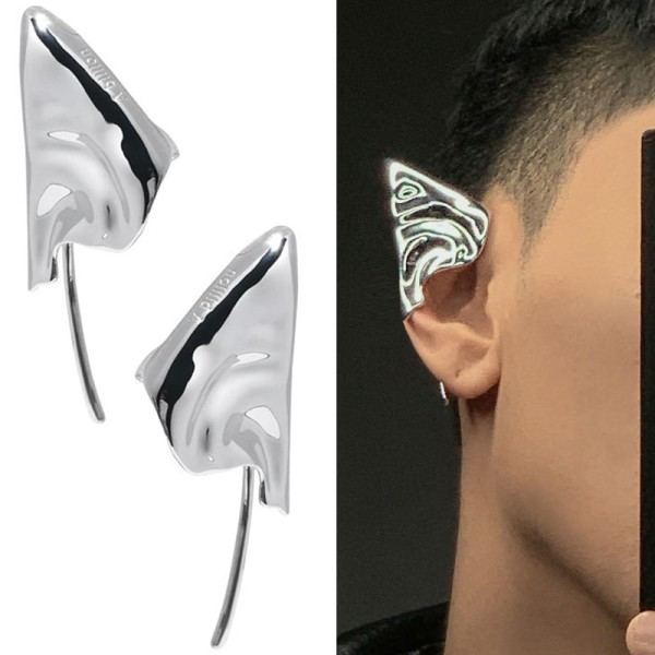 Persoonallisuus Metalli Tonttu Korva Punk Gootti Aikuisten Unisex Korvakorut Fake Korvat Korvakorut Halloween Cosplay korut asusteet