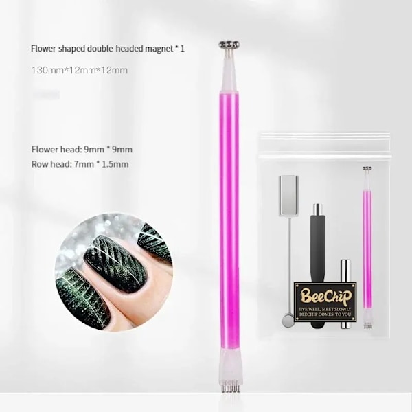 Bästa kvalitet 4 delar Multi Funktionell Nagelkonst Magnet Sten Mönster Absorberande Nagel Gel Kristall Magnetisk Bar Nagel Enhancement Verktyg