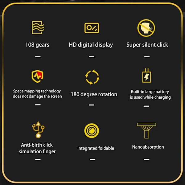 Digital Auto Skjerm Klikker for Smart Telefon Apper Video Live Streaming Gadget