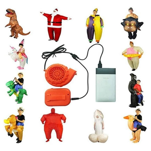 Mini puhallin puhallin dinosauruksen asu tai maskotti pää tai muu puhallettava peli asu setti