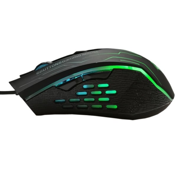 Tyst Klick USB Trådbundet Gaming Mus 6 Knappar 3200DPI Mute Optisk Dator Mus Gamer Möss
