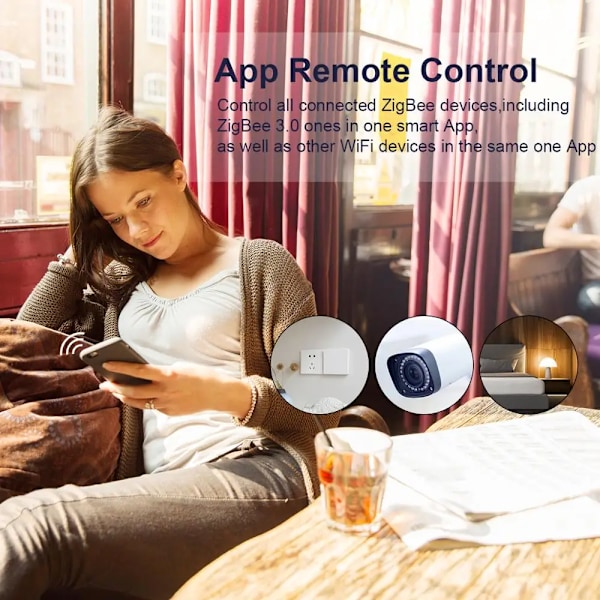 Tuya ZigBee 3.0 Smart Hub, Wireless/Wired Gateway Bridge for App Voice Remote Control