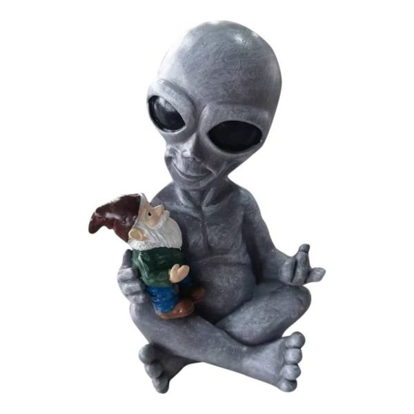 Ainutlaatuinen Alien Gnome Ornamentti hartsi ET koriste figuurit tonttu kääpiö patsas käsityöt