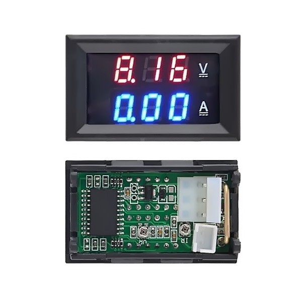 DC 100V 10A Voltmeter Amperemeter LED Detektor Digital Voltmeter Amperemeter Dobbel Digital Volt Amp Meter Måler