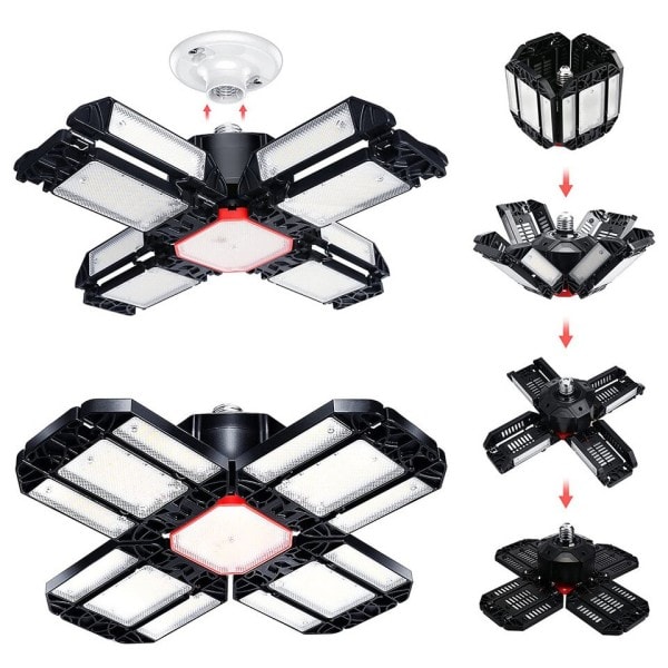 180W LED Autotalli Valot 18000LM 6500K Muuttuva katto valaistus